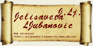Jelisaveta LJubanović vizit kartica
